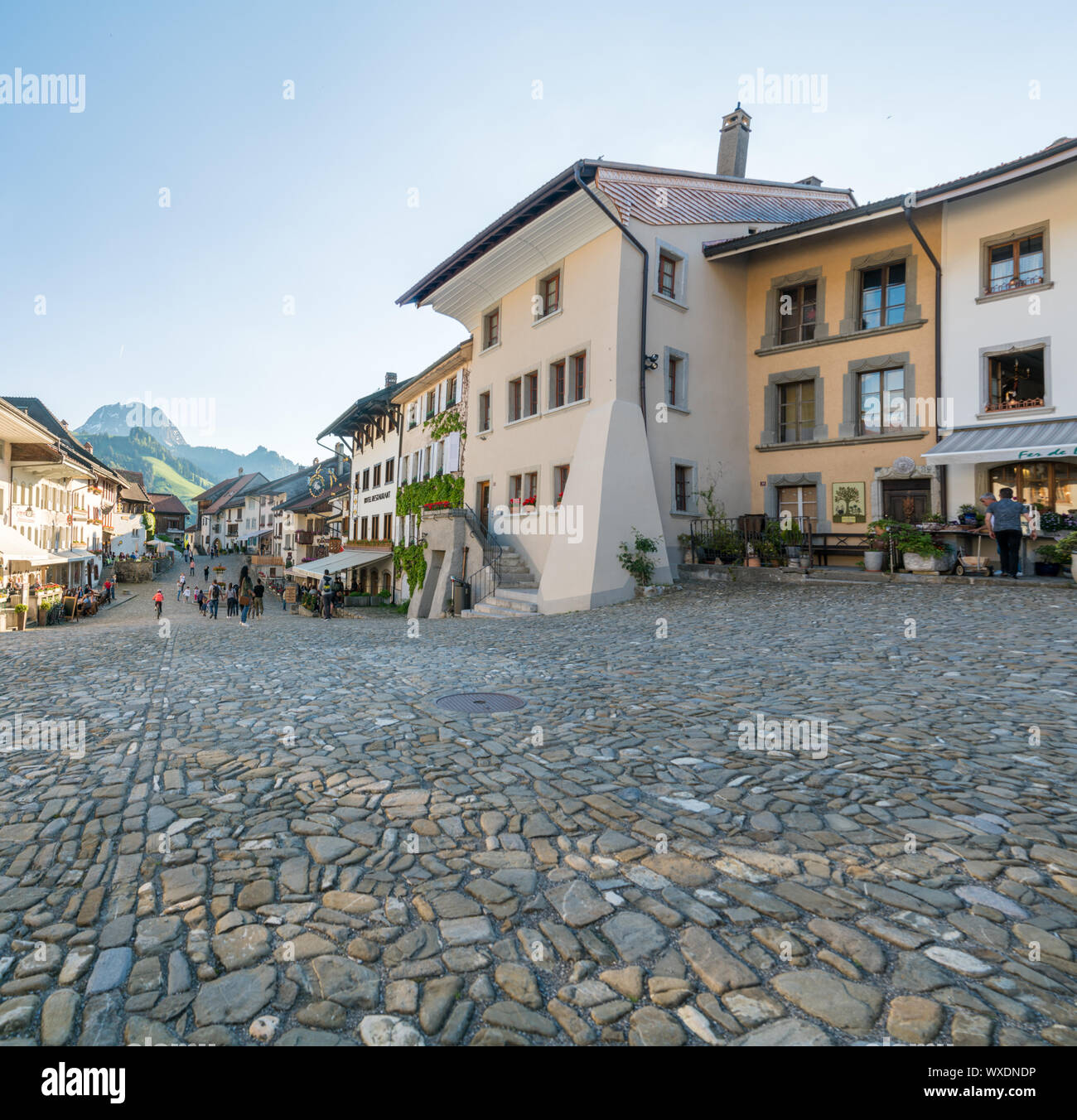 Gruyeres, VD / Switzerland 31 May 2019 view the historic medieval