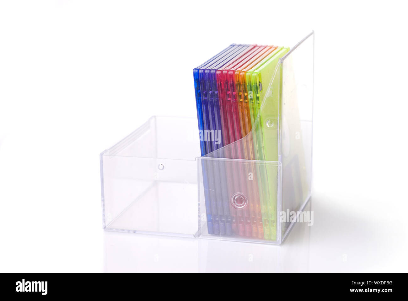 Color floppy disks in box isolated on white Stock Photo - Alamy
