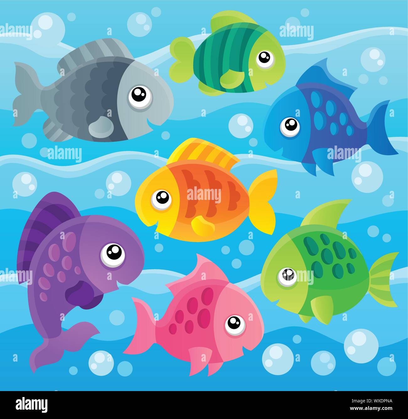 Fish theme image 7 Stock Vector