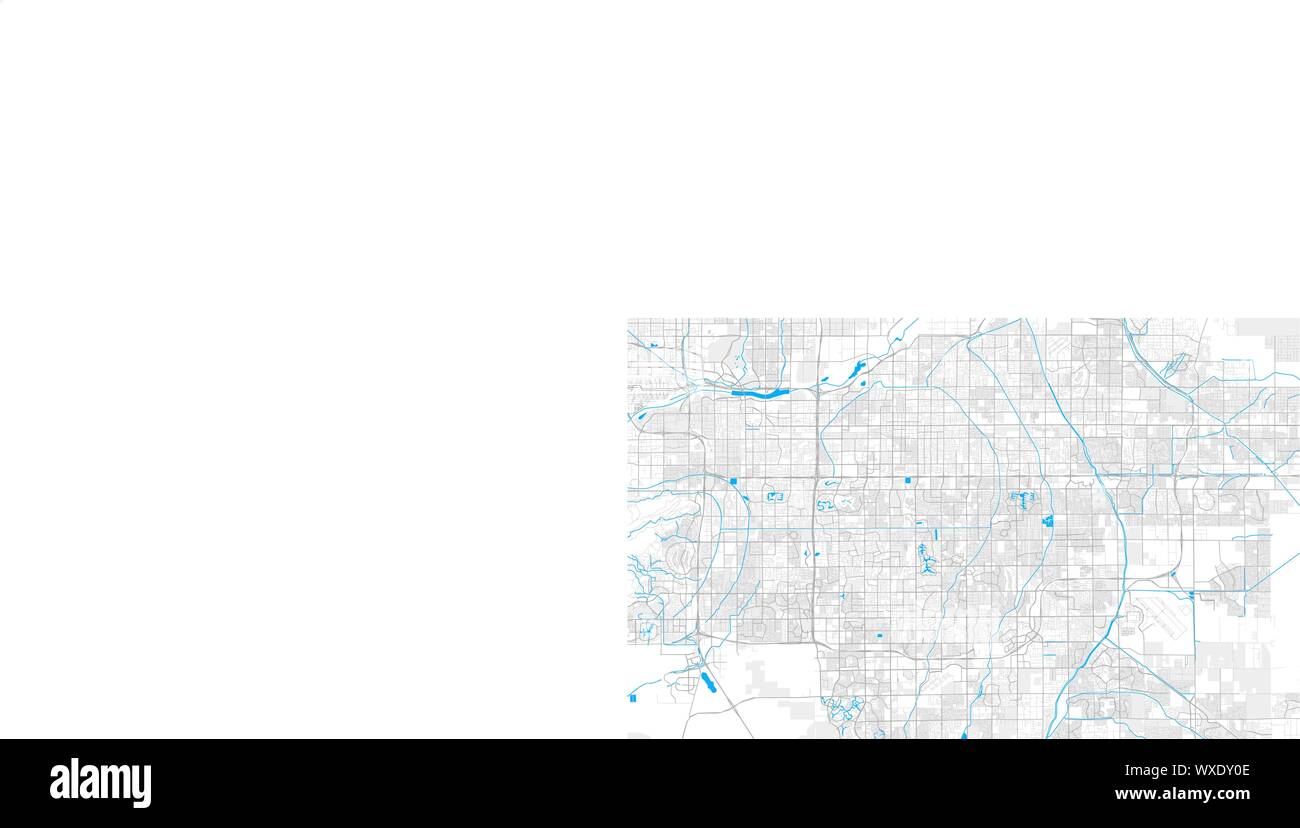 Rich detailed vector area map of Gilbert, Arizona, U.S.A.. Map template