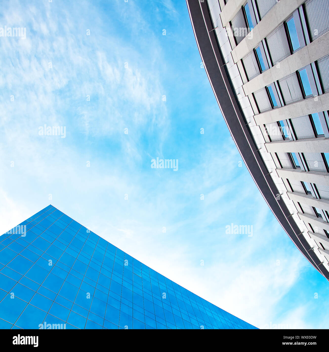modern office building against the blue sky Stock Photo - Alamy