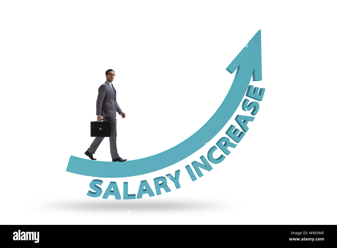 Employee in salary increase concept Stock Photo Alamy