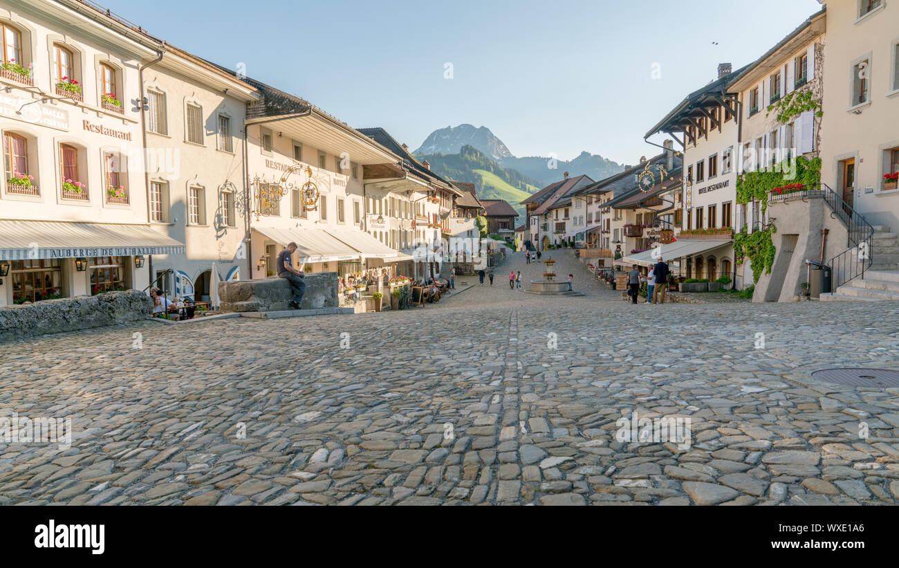 Gruyeres, VD / Switzerland 31 May 2019 horizontal view of the