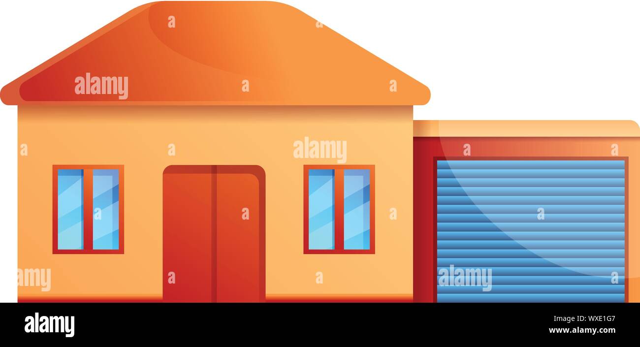 House garage icon. Cartoon of house garage vector icon for web design