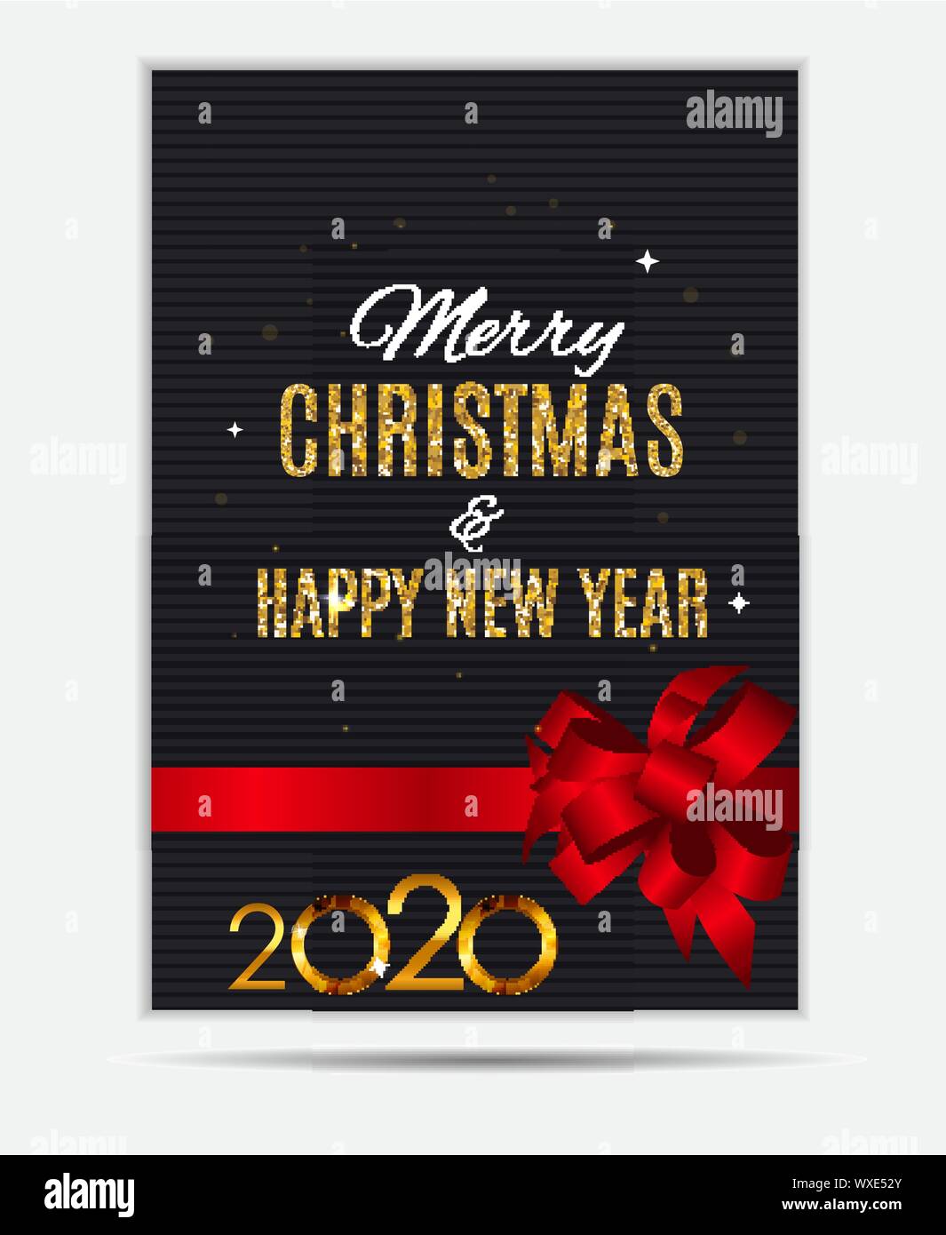 2020 New Year and Merry Christmas Background. Vector Illustration Stock ...