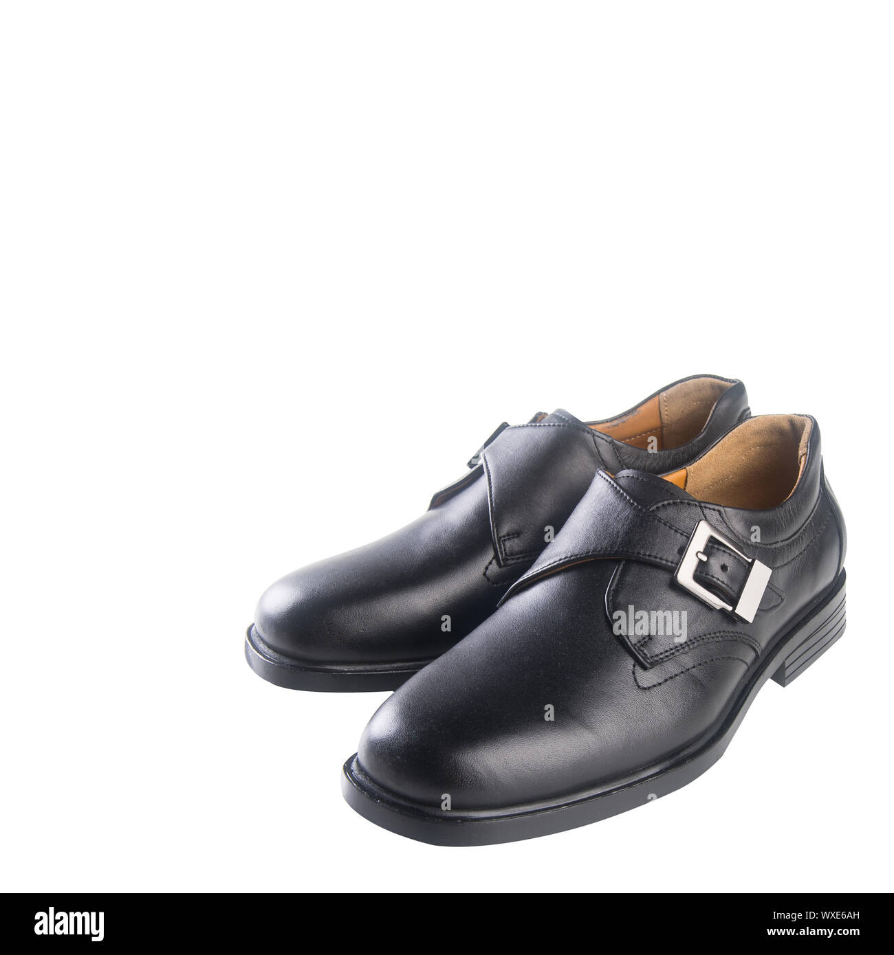 shoe or black color men's shoes on a background Stock Photo - Alamy