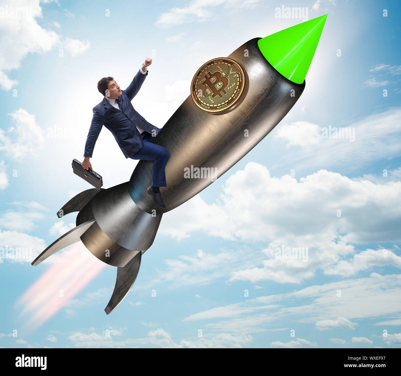Cryptocurrency rocket hi-res stock photography and images - Alamy