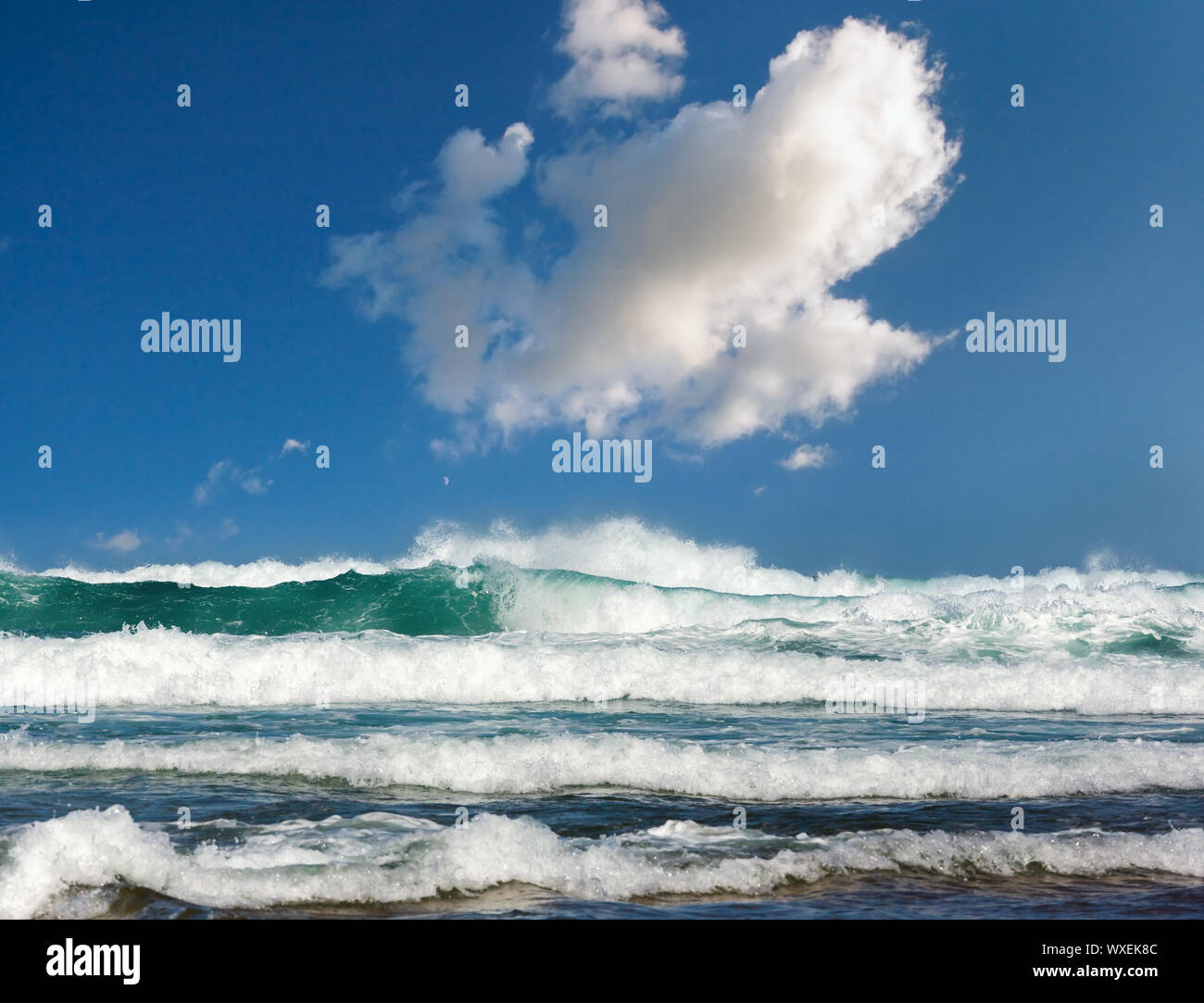 Sea storm with splashes Stock Photo - Alamy
