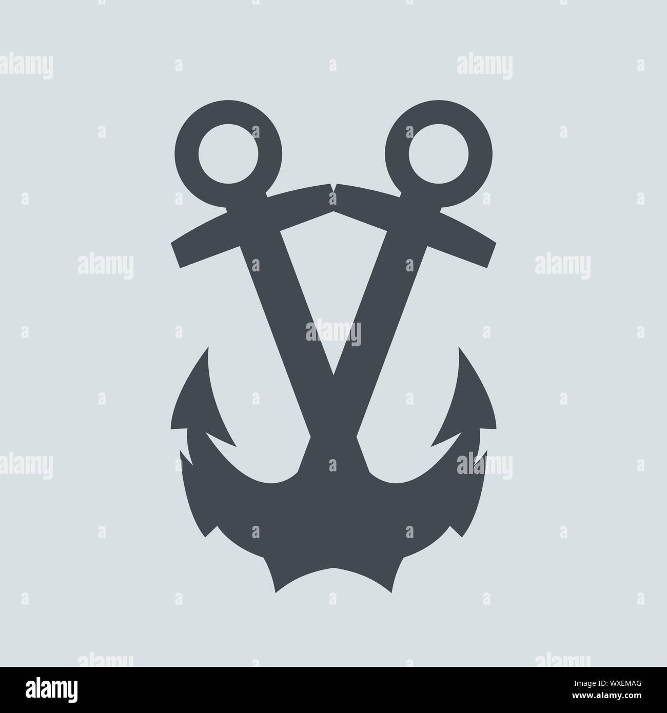 Anchor icon Logo Template vector illustration Stock Vector Image & Art