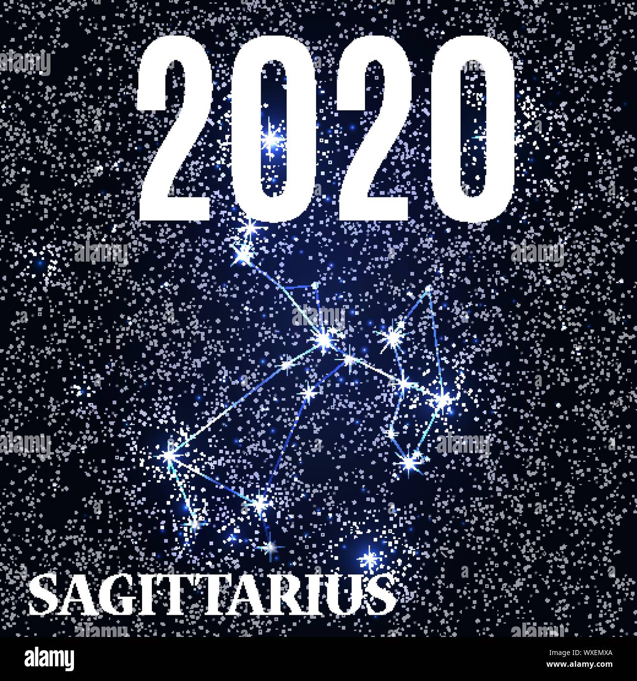 Symbol Sagittarius Zodiac Sign With The New Year And Christmas