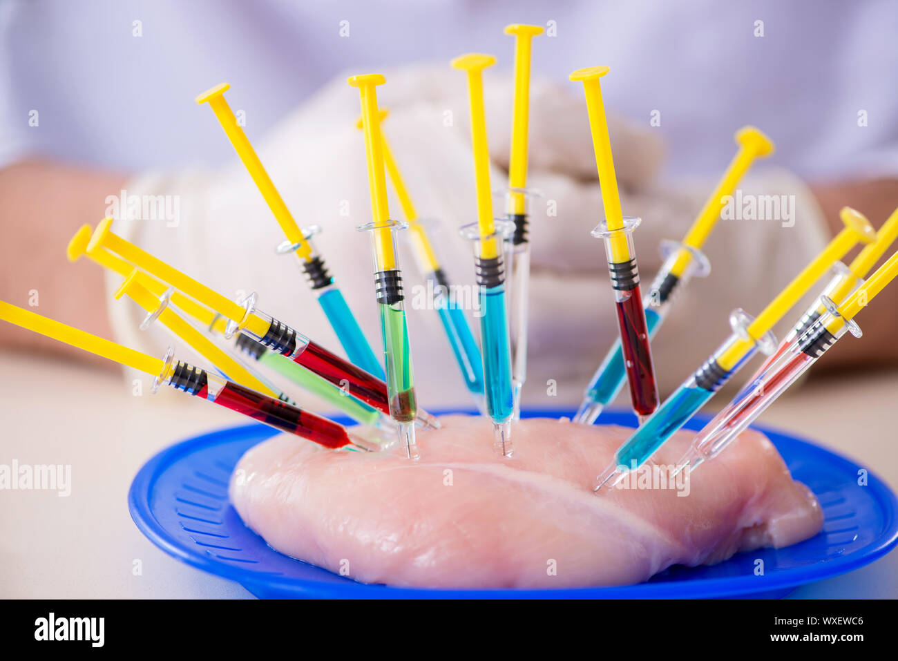 Male nutrition expert testing food products in lab Stock Photo Alamy