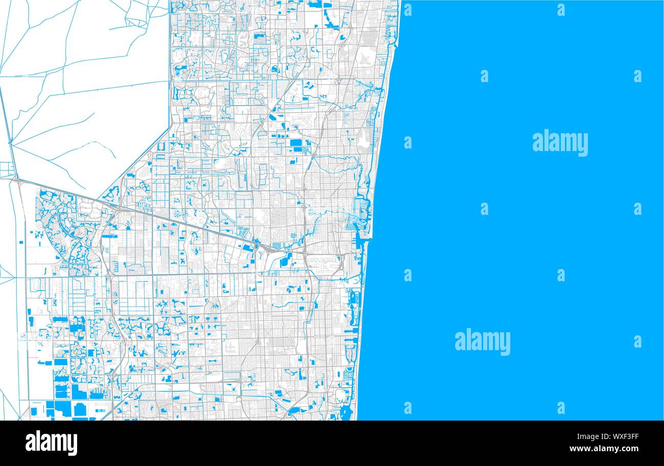 Fort lauderdale florida map Stock Vector Images Alamy