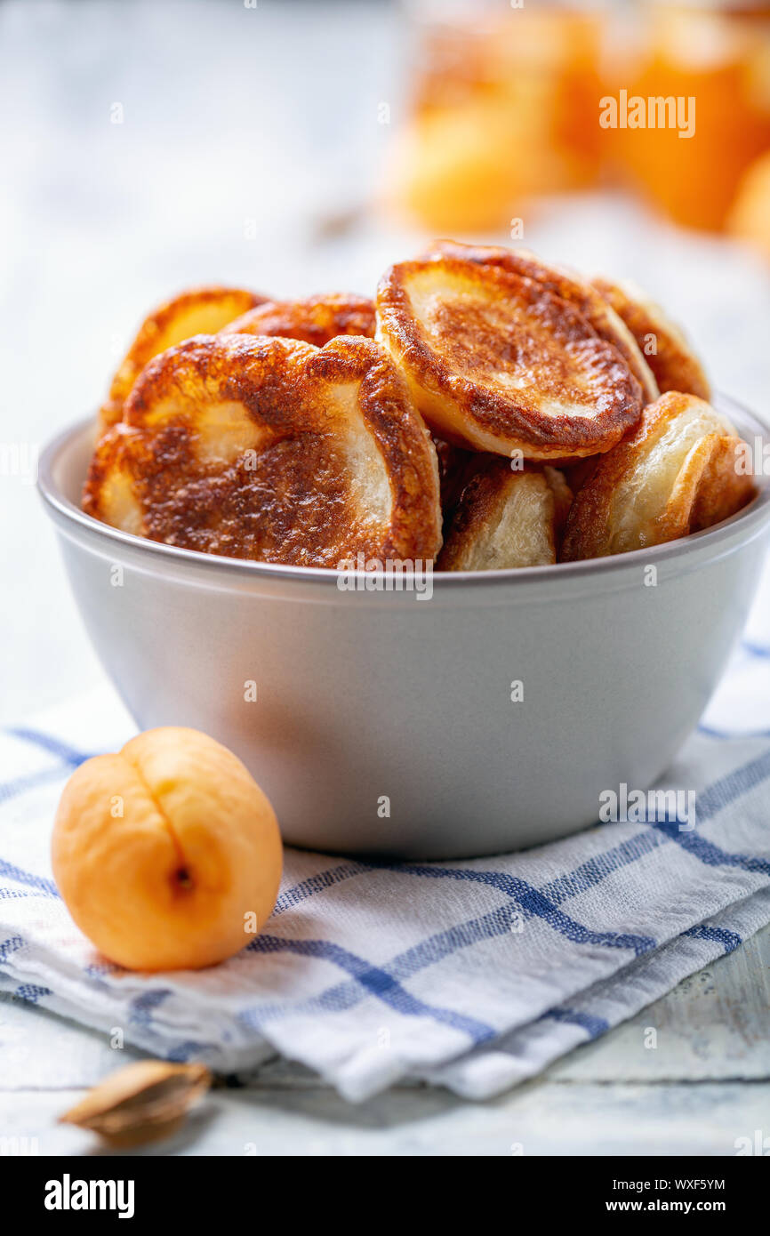Sourdough pancakes in a ceramic bowl Stock Photo Alamy