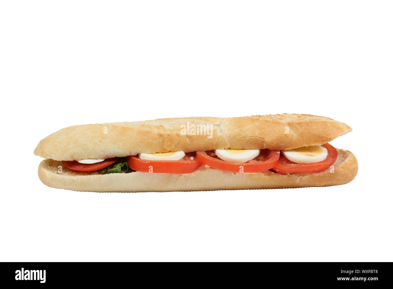 Egg and tomato baguette Stock Photo Alamy