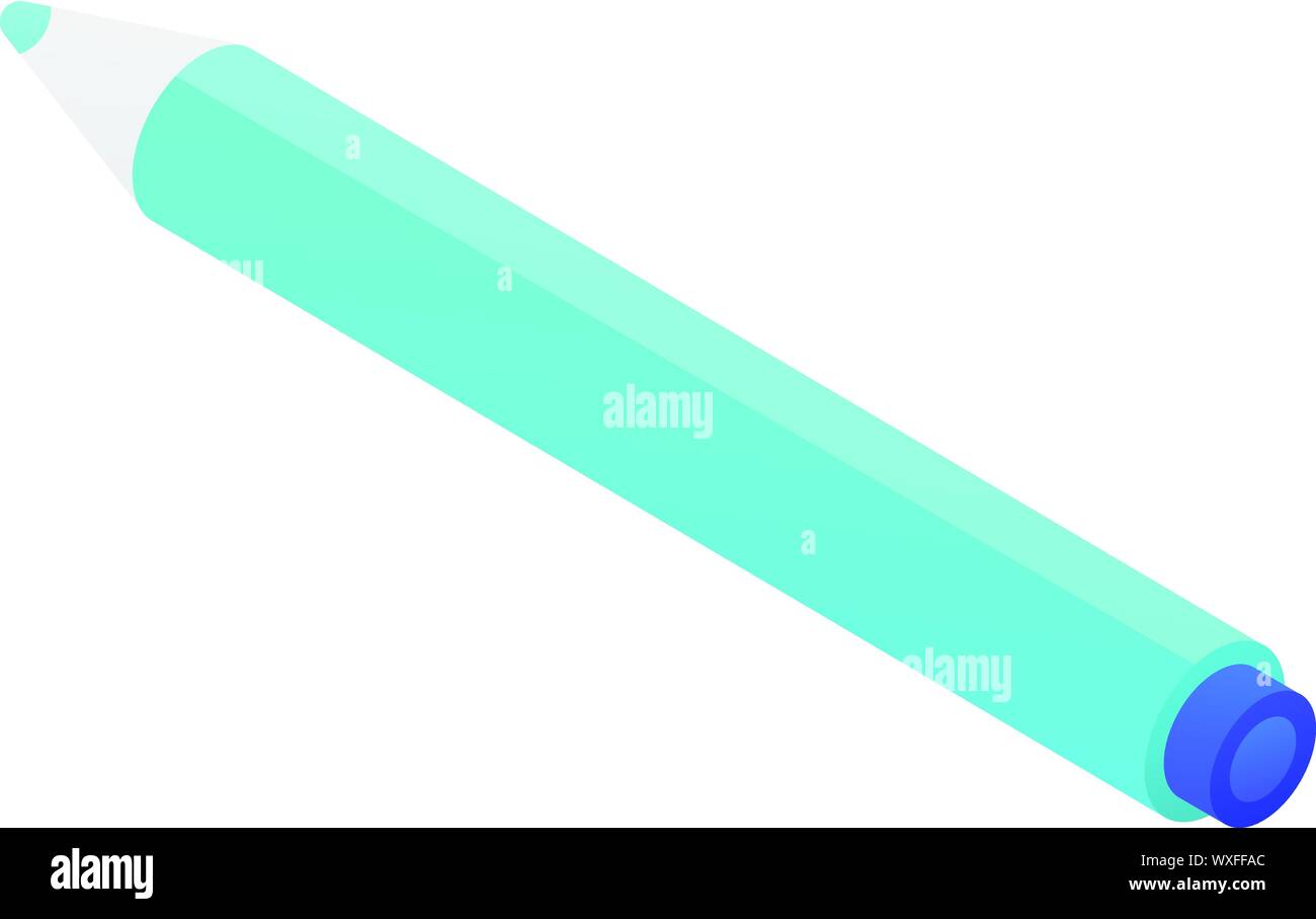 Blue felt pen icon. Isometric of bue felt pen vector icon for web ...