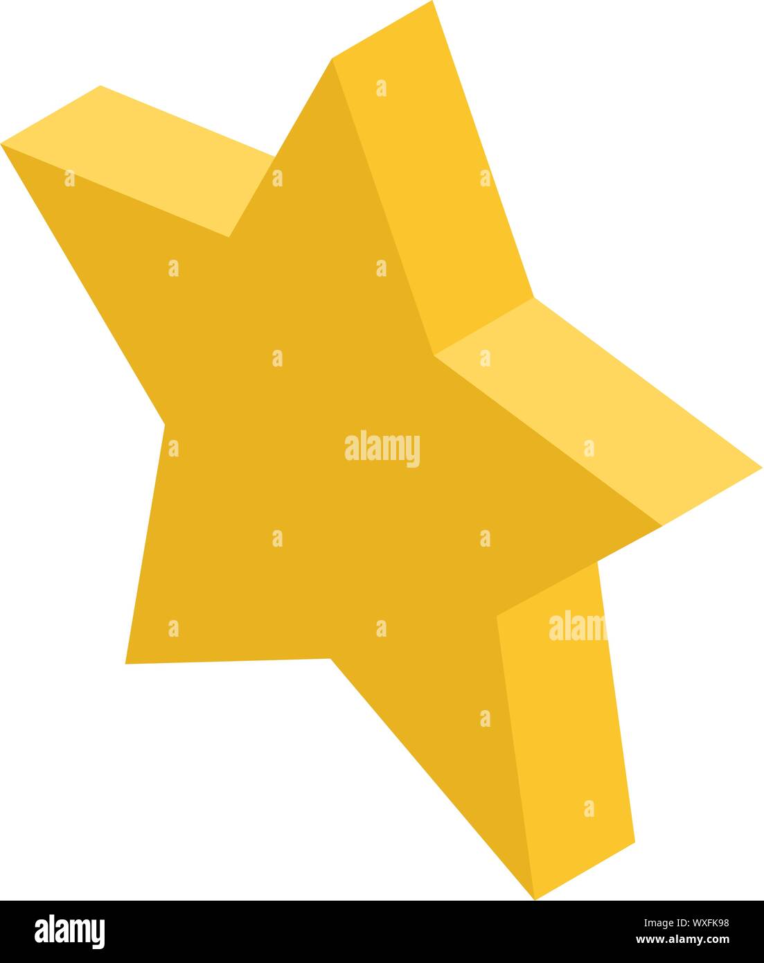 Star icon. Isometric of star vector icon for web design isolated on ...
