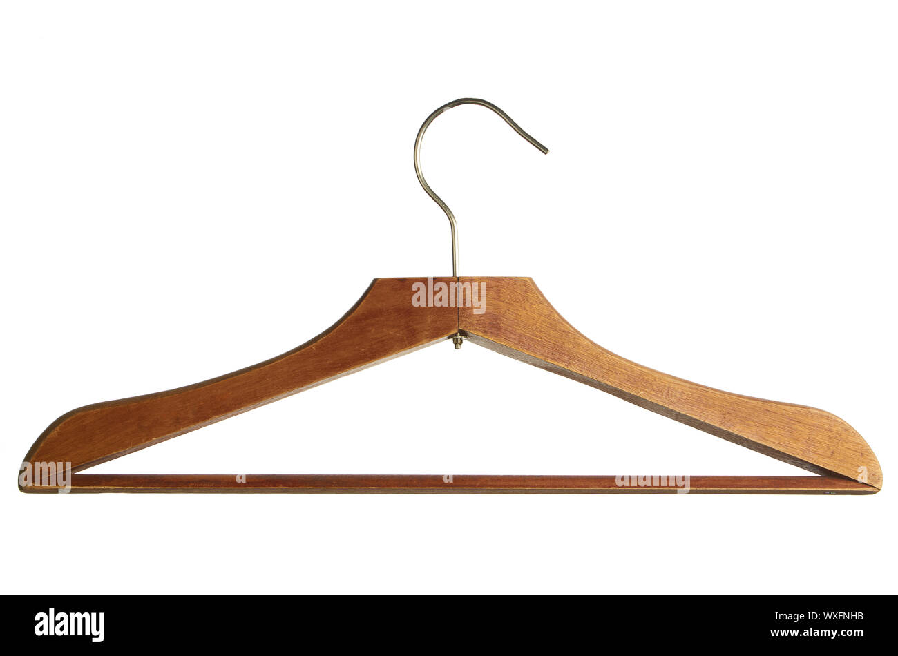 Wooden clothes hanger Stock Photo