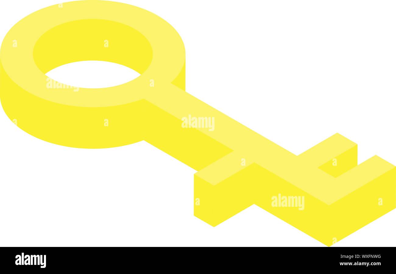 Key icon. Isometric of key vector icon for web design isolated on white ...