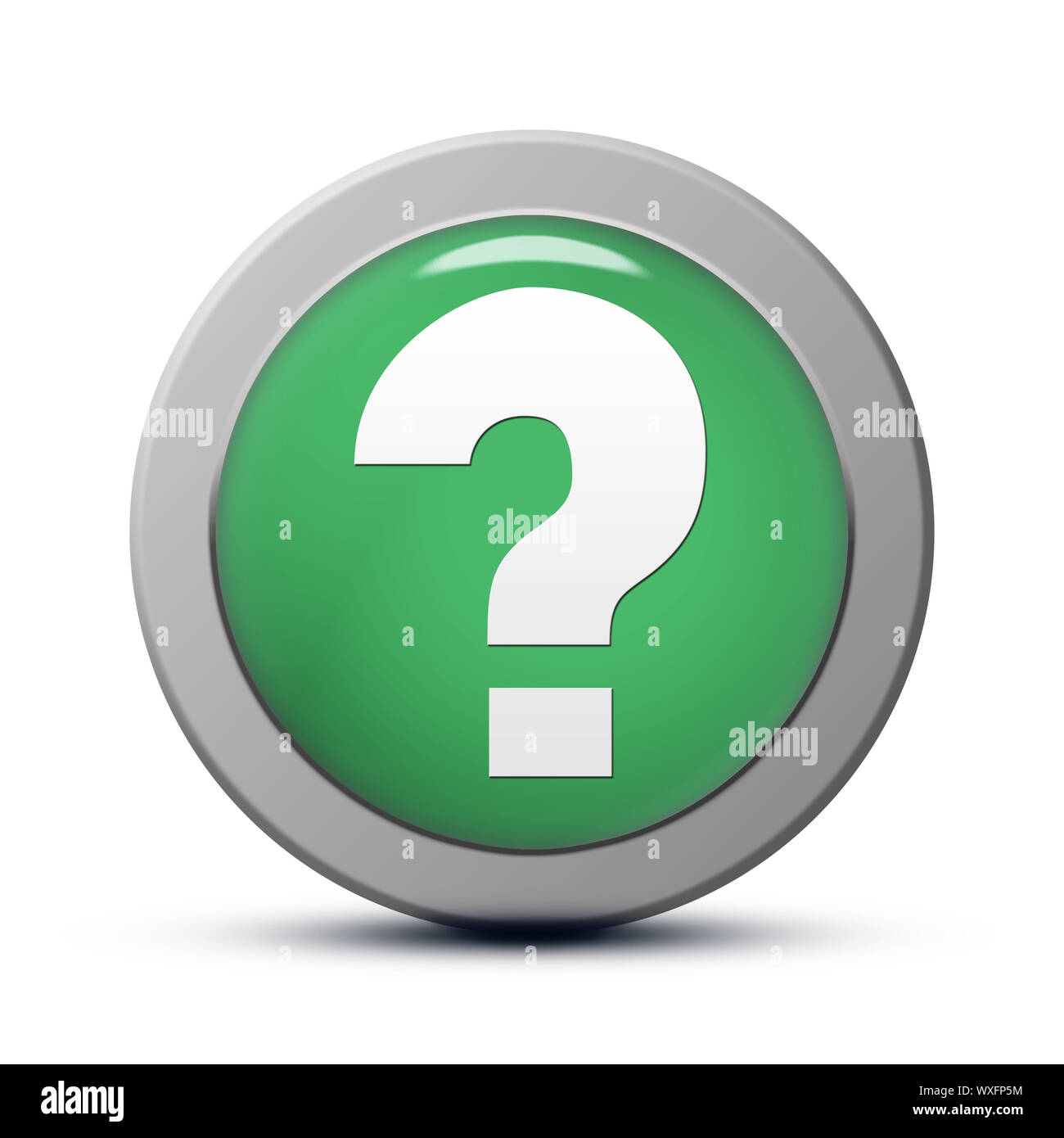 green round Icon series : Question mark button Stock Photo - Alamy