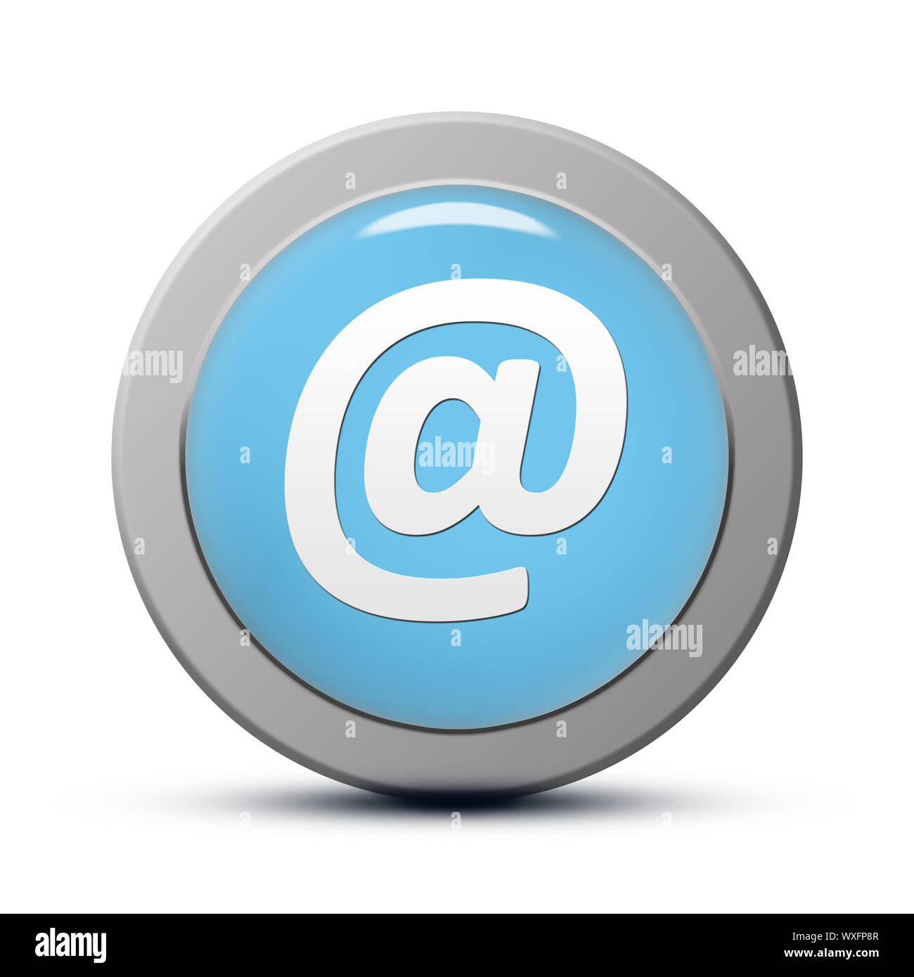 blue round Icon series Email address button Stock Photo Alamy
