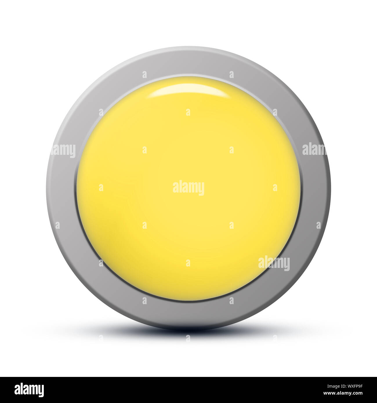 yellow round Icon series : clean button Stock Photo - Alamy