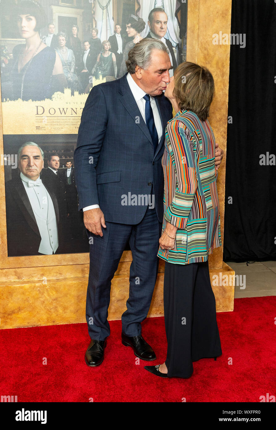 New York, NY - September 16, 2019: Jim Carter and Penelope Wilton attend the 'Downton Abbey' New York premiere at Alice Tully Hall Lincoln Center Stock Photo