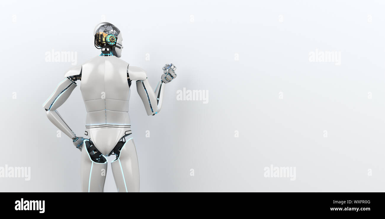 Humanoid Robot Advisor Stock Photo