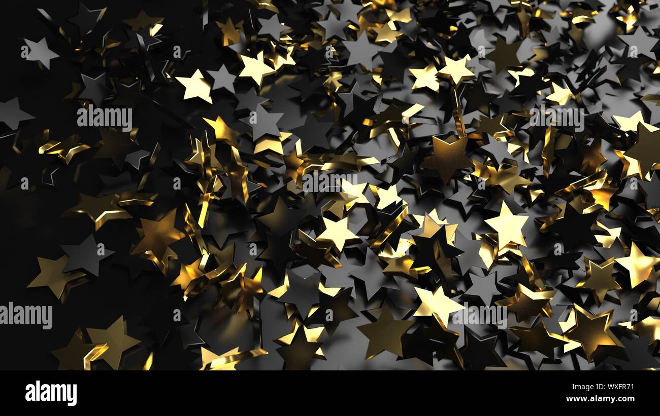 Black Gold Stars Background Stock Photo Alamy