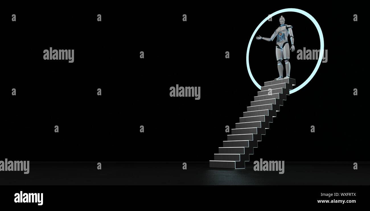 Robot Other Dimension Stock Photo