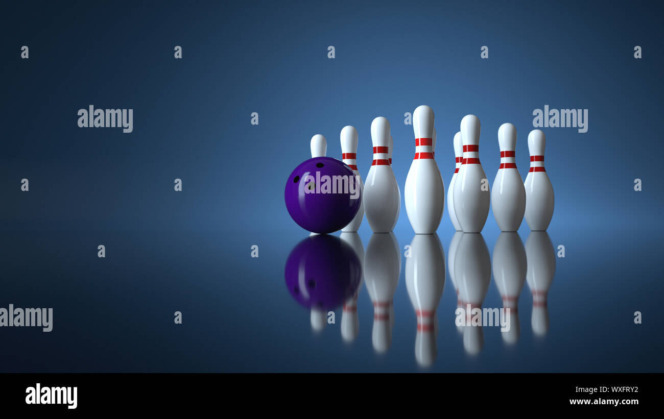 Bowling Ball Pins Stock Photo Alamy