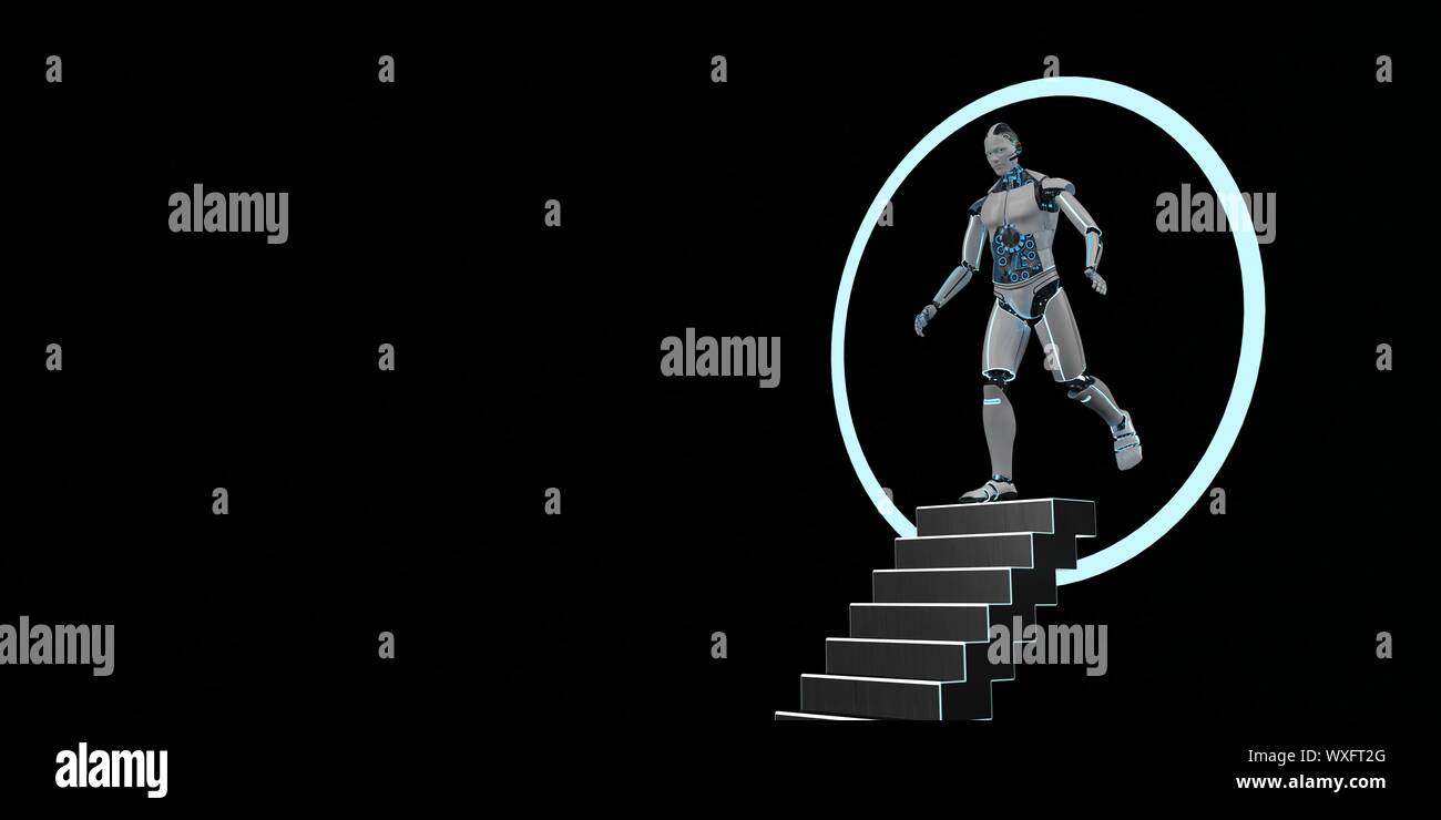 Humanoid robot jump hi-res stock photography and images - Alamy