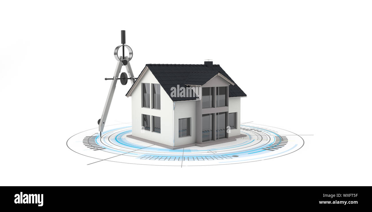 House Building Construction Compass Stock Photo Alamy