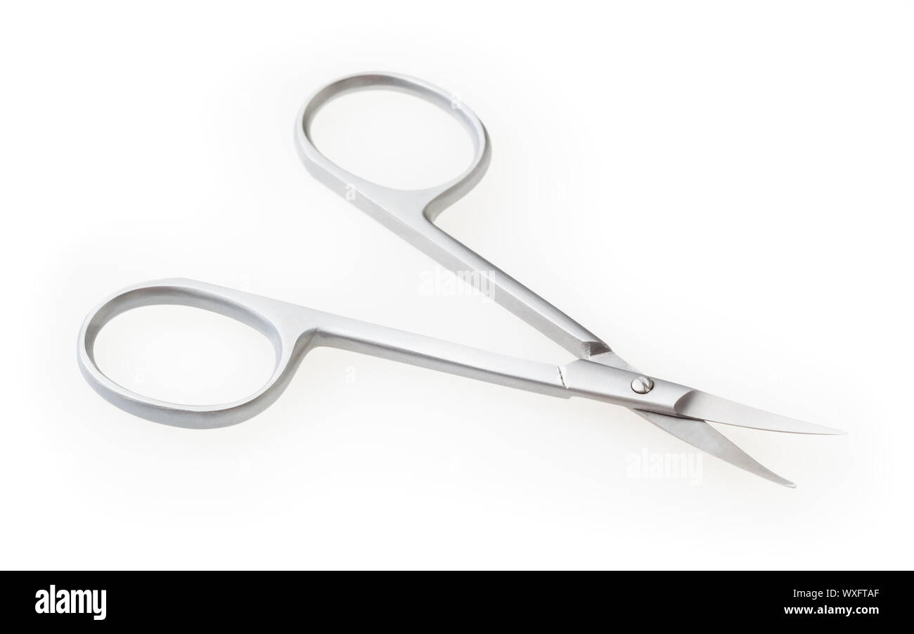 Nail scissors isolated on white background with clipping path Stock Photo