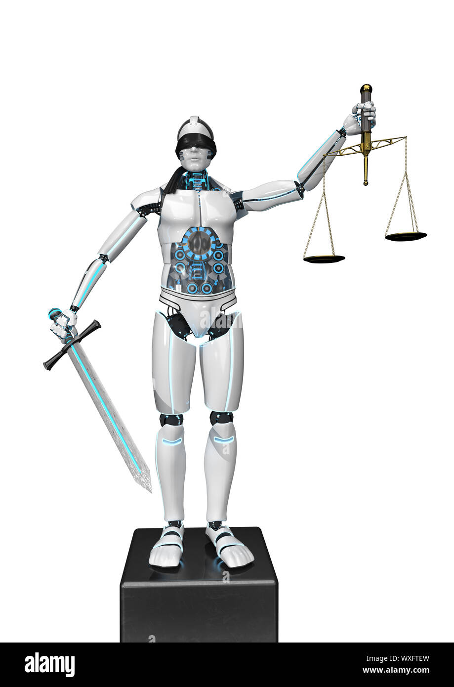 Humanoid Robot Justitia Stock Photo