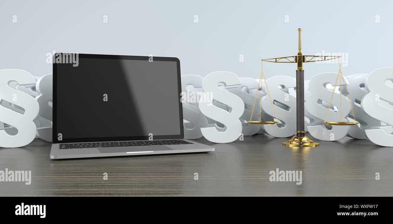Online Legal Advice Stock Photo