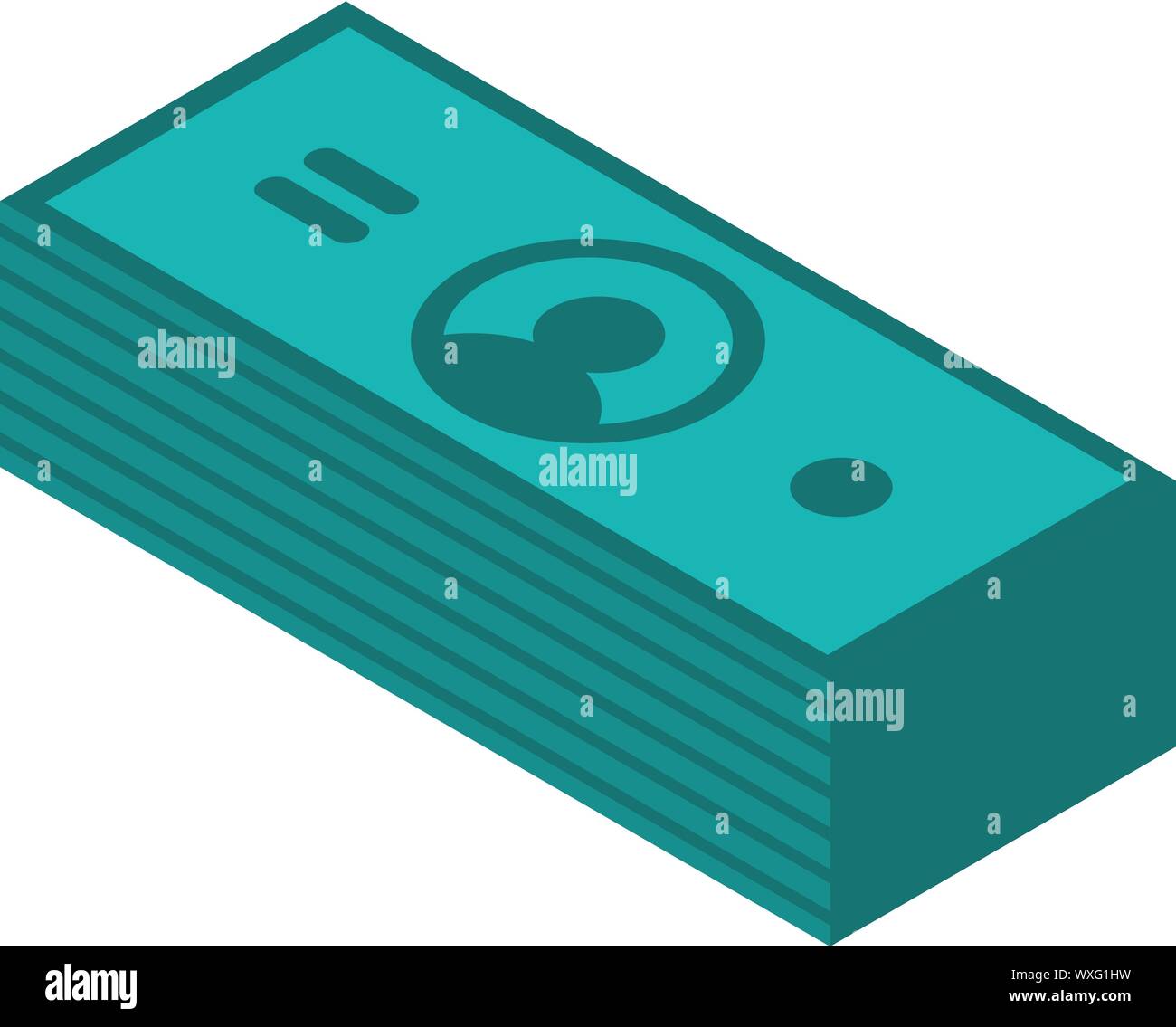 Dollar pack icon. Isometric of dollar pack vector icon for web design ...