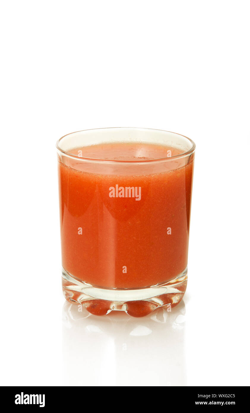 Fresh smoothie on isolate. Glass with a vegetable cocktail. Healthy drinks. Stock Photo