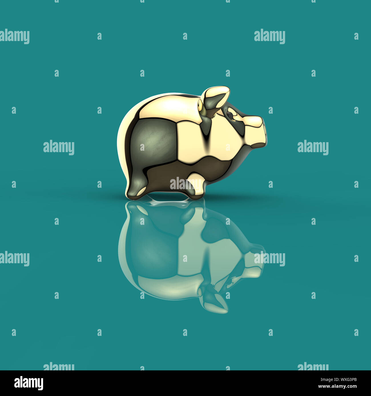 Piggy bank - 3D Illustration Stock Photo - Alamy