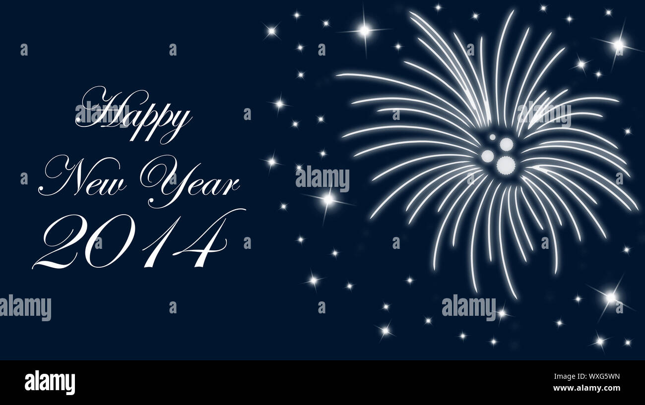 Holiday background for New Year 2014 with fireworks Stock Photo - Alamy