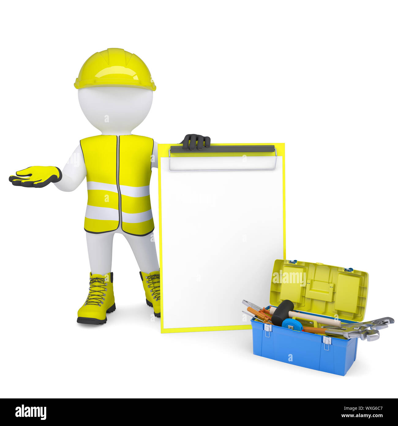 3d man wrench tool box hi-res stock photography and images - Alamy