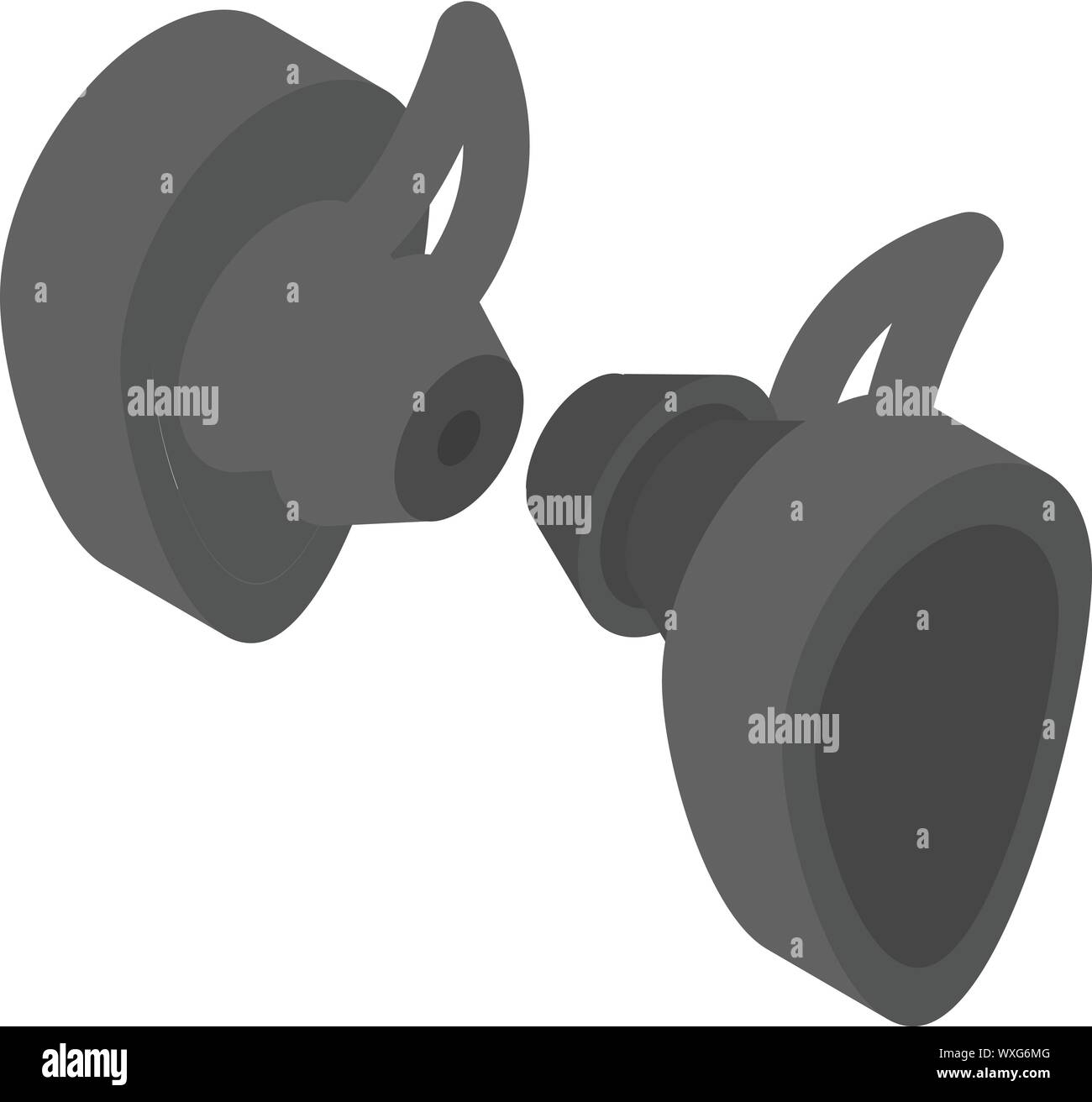 Wireless earphones icon. Isometric of wireless earphones vector icon