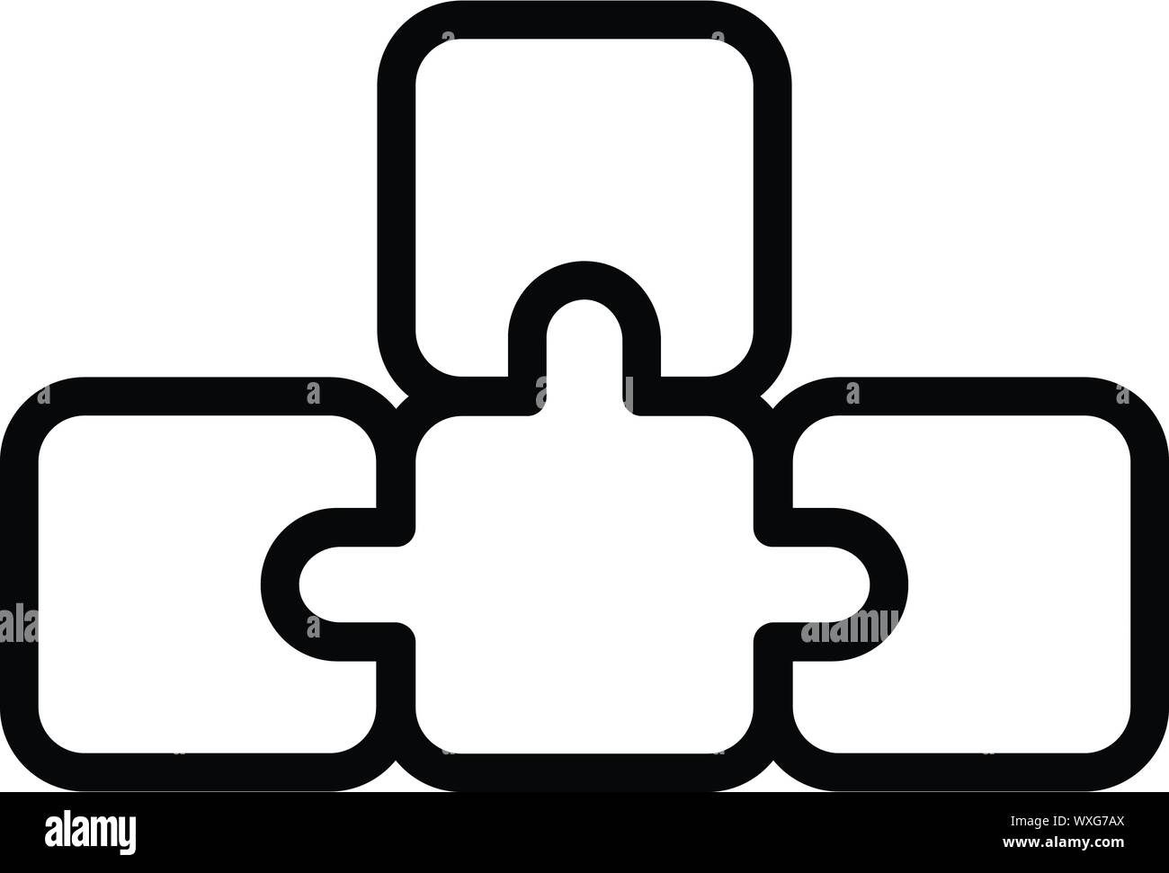 Puzzle idea icon. Outline puzzle idea vector icon for web design isolated on white background Stock Vector