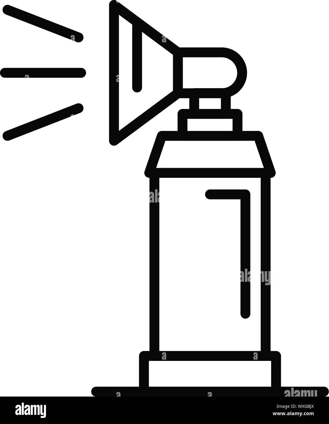Signal balon sprayer icon. Outline signal balon sprayer vector icon for web design isolated on white background Stock Vector