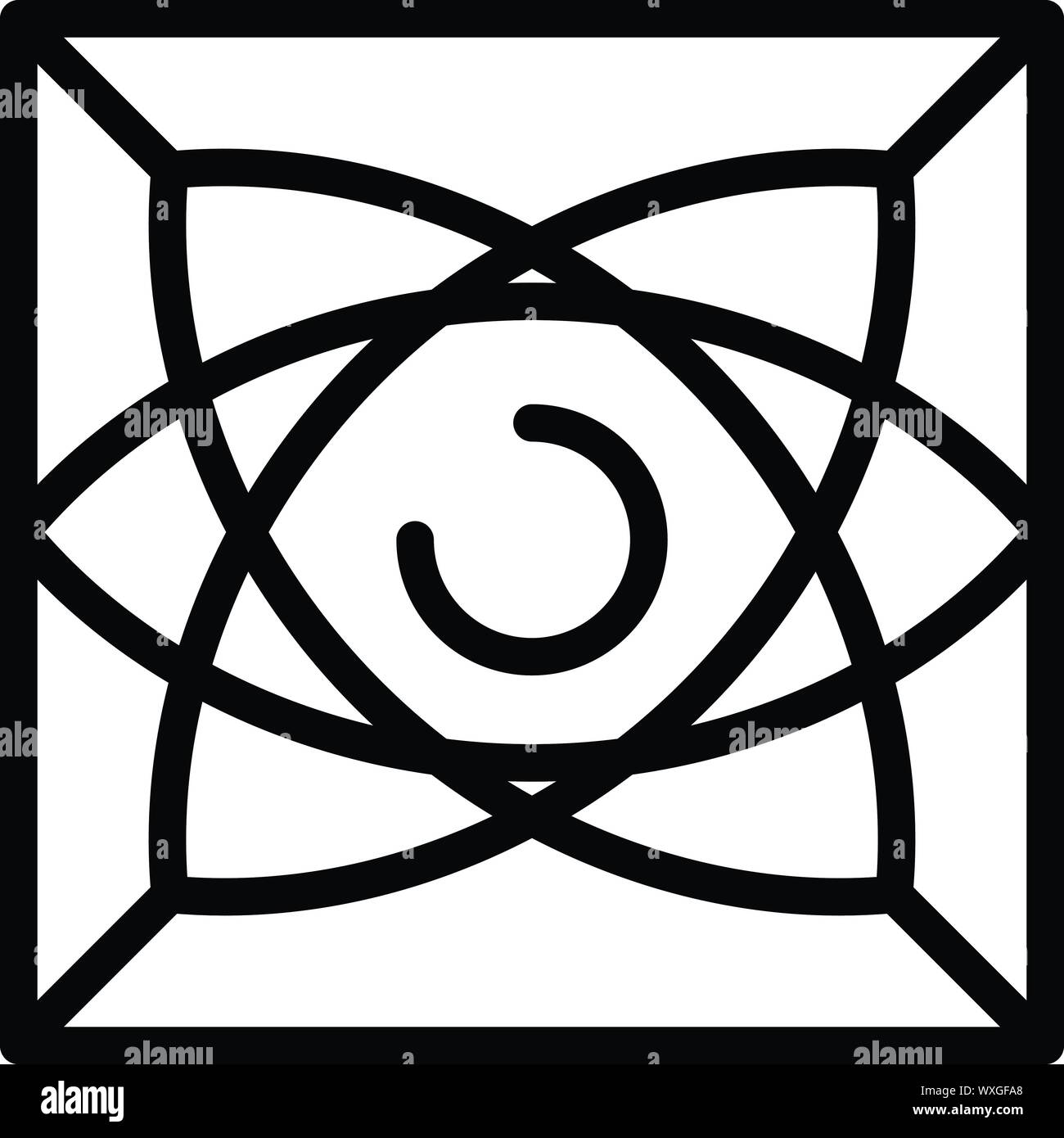 Alchemy geometric icon. Outline alchemy geometric vector icon for web ...