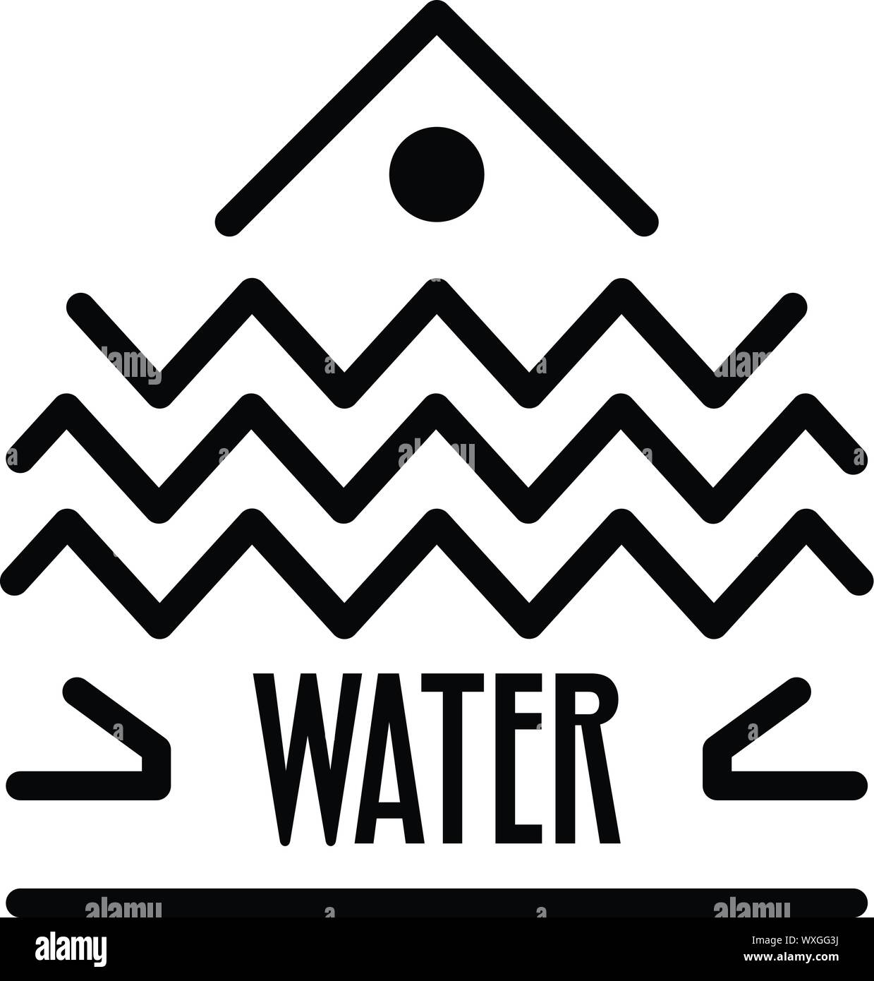 Water alchemy icon. Outline water alchemy vector icon for web design isolated on white background Stock Vector