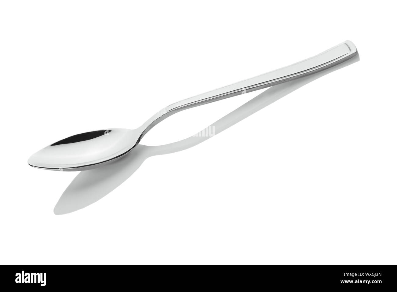 spoon with reflection isolated Stock Photo Alamy