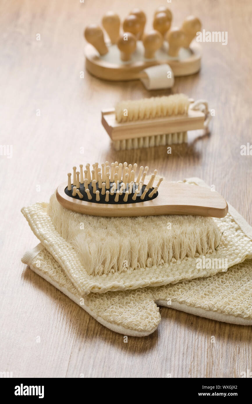 collection of bathing articles Stock Photo - Alamy