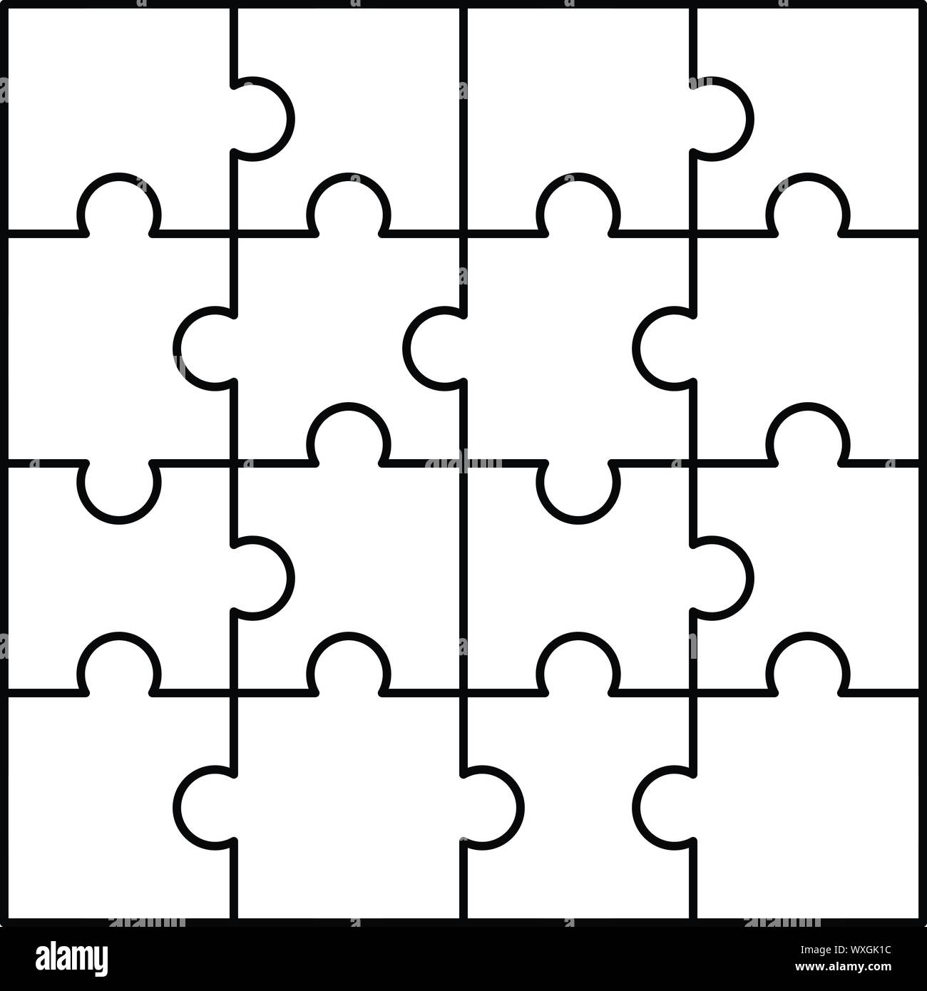 Puzzle pieces pattern. Outline illustration of puzzle pieces vector pattern  for web design Stock Vector Image & Art - Alamy