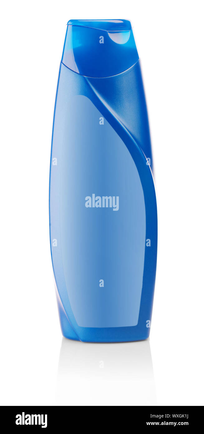 Rectangular Shampoo Blue blue bottle of shampoo Stock Photo - Alamy