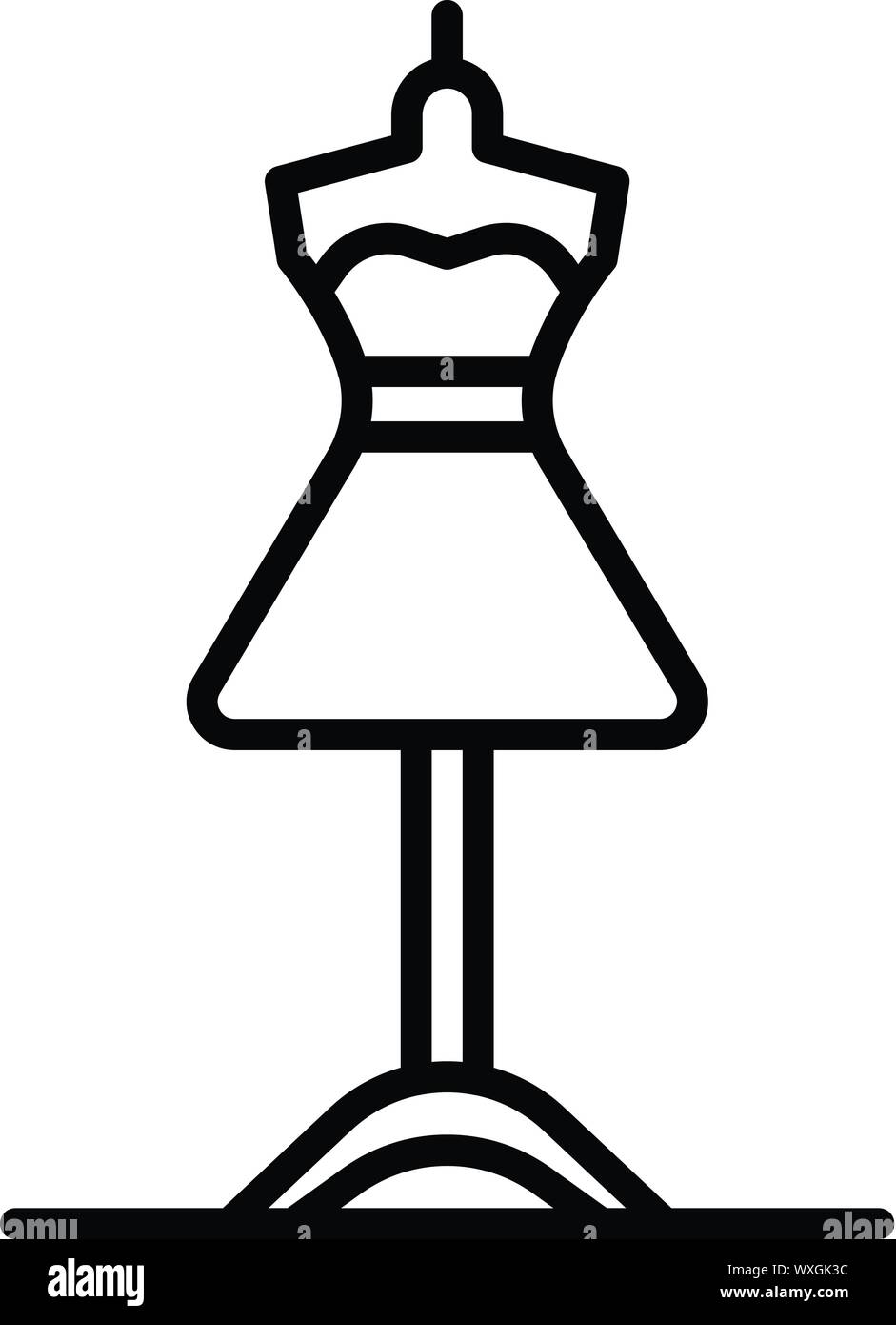 Dress mannequin icon outline style Royalty Free Vector Image